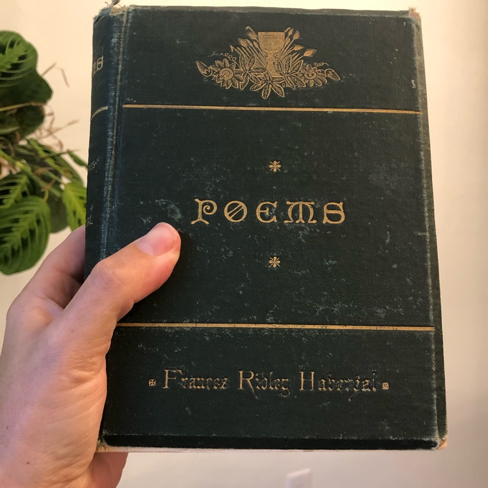 Beautiful vintage Poems book byFrances R. Havergal